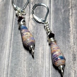 Handmade Paper Bead Earrings